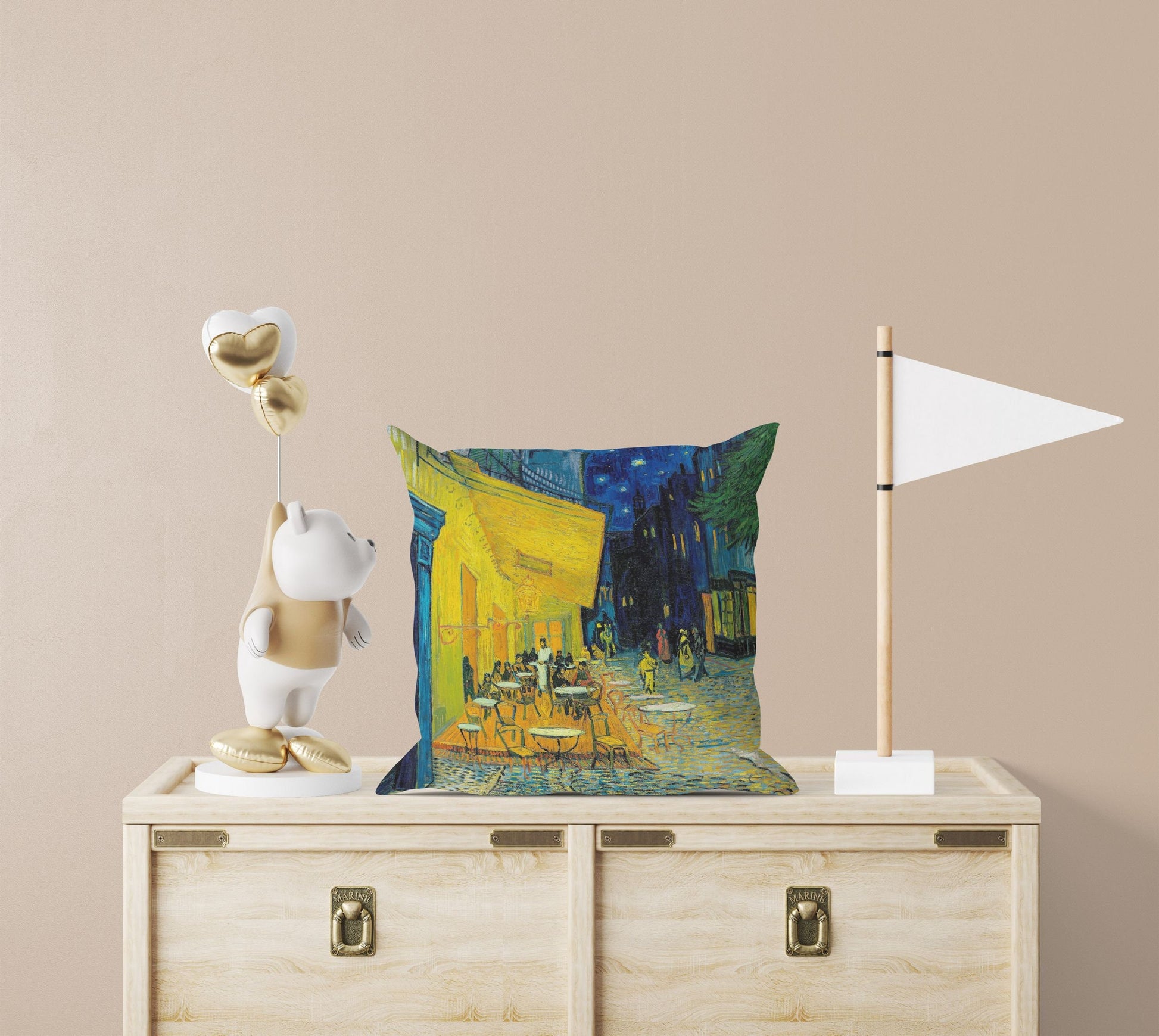 Vincent Van Gogh Terrace Of A Café At Night Famous Painting, Throw Pillow Cover, Abstract Throw Pillow Cover, 18 X 18 Pillow Covers