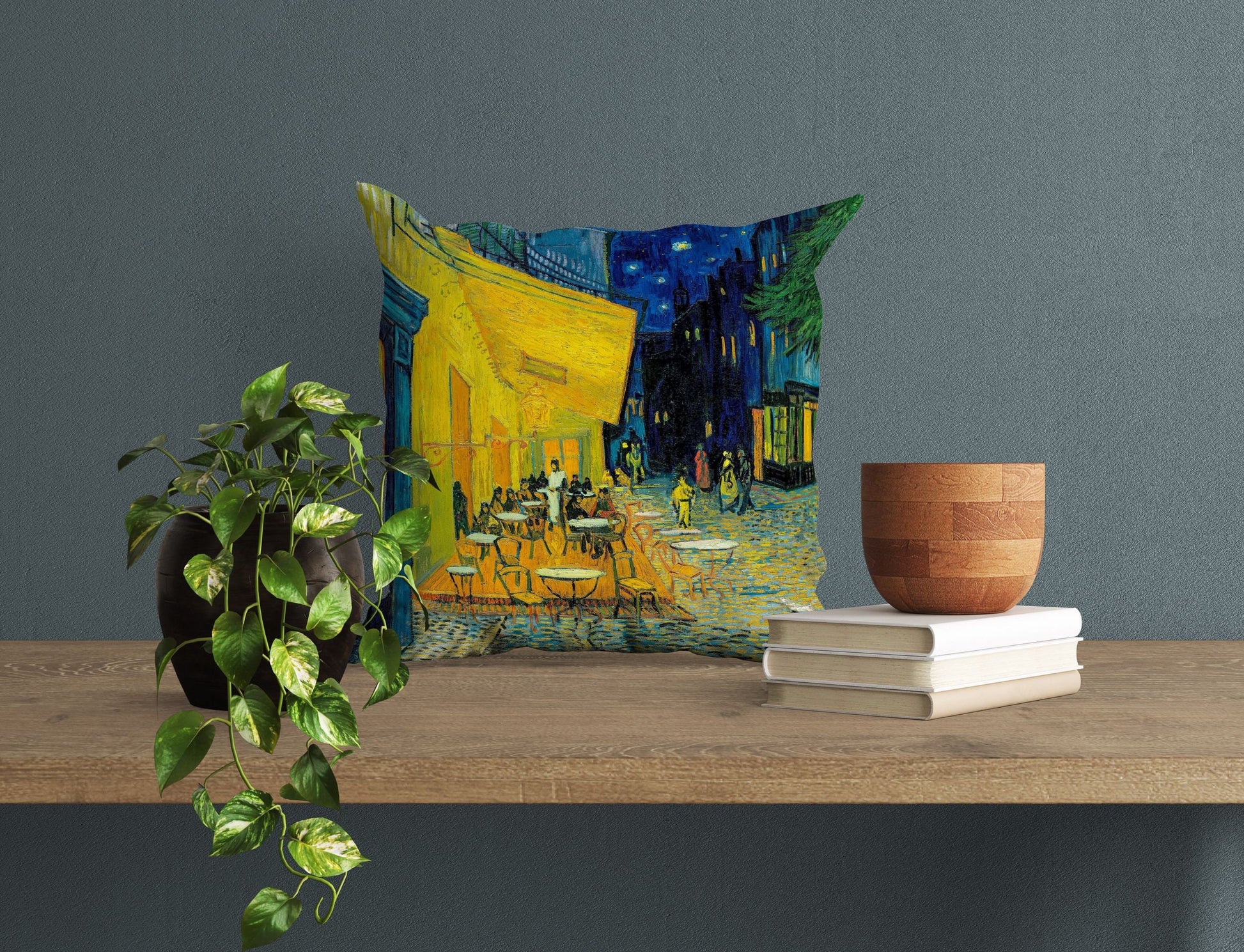 Vincent Van Gogh Terrace Of A Café At Night Famous Painting, Throw Pillow Cover, Abstract Throw Pillow Cover, 18 X 18 Pillow Covers