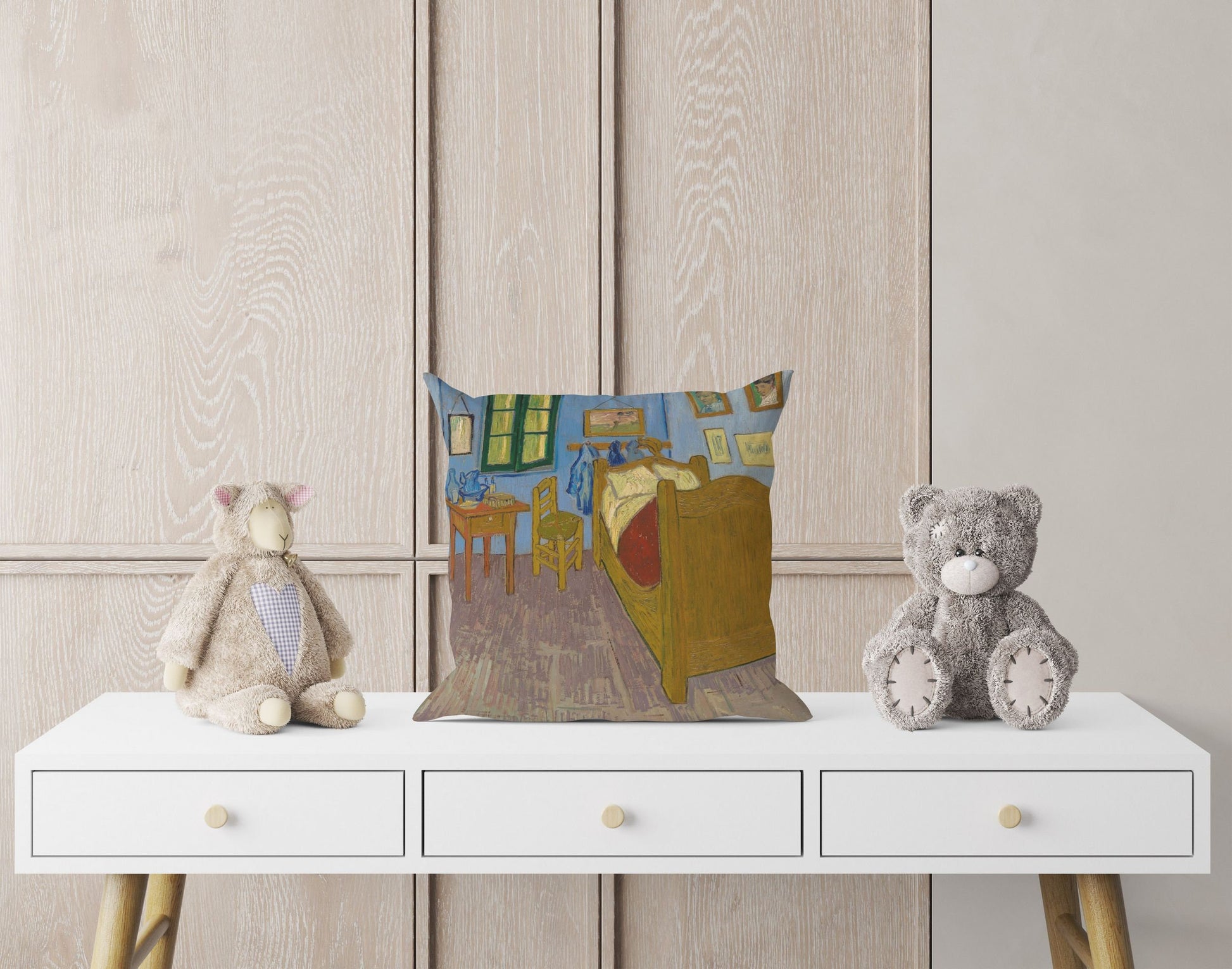 Vincent Van Gogh Famous Painting The Bedroom In Arles, Throw Pillow Cover, Abstract Pillow, Designer Pillow, Contemporary Pillow