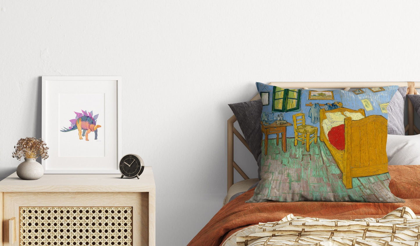 Vincent Van Gogh Famous Painting The Bedroom, Throw Pillow Cover, Abstract Throw Pillow, Designer Pillow, Home Decor Pillow, Farmhouse Decor