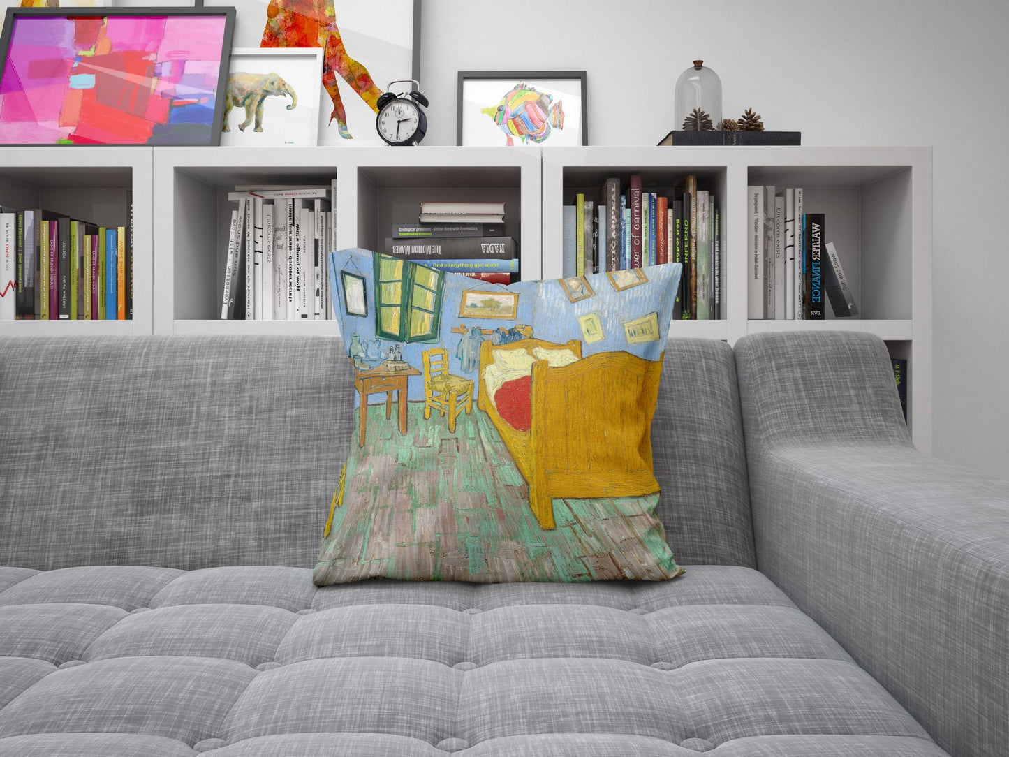 Vincent Van Gogh Famous Painting The Bedroom, Throw Pillow Cover, Abstract Throw Pillow, Designer Pillow, Home Decor Pillow, Farmhouse Decor