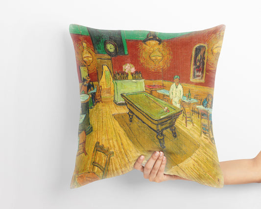 Vincent Van Gogh Famous Art Night Café, Throw Pillow, Abstract Throw Pillow Cover, Contemporary Pillow, 22X22 Pillow Cover