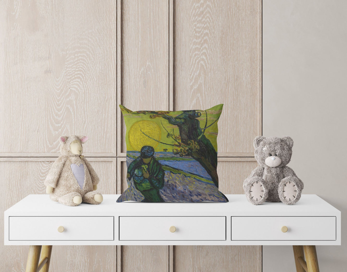 Vincent Van Gogh Famous Art The Sower, Tapestry Pillows, Abstract Pillow, Soft Pillow Cases, Contemporary Pillow, Large Pillow Cases