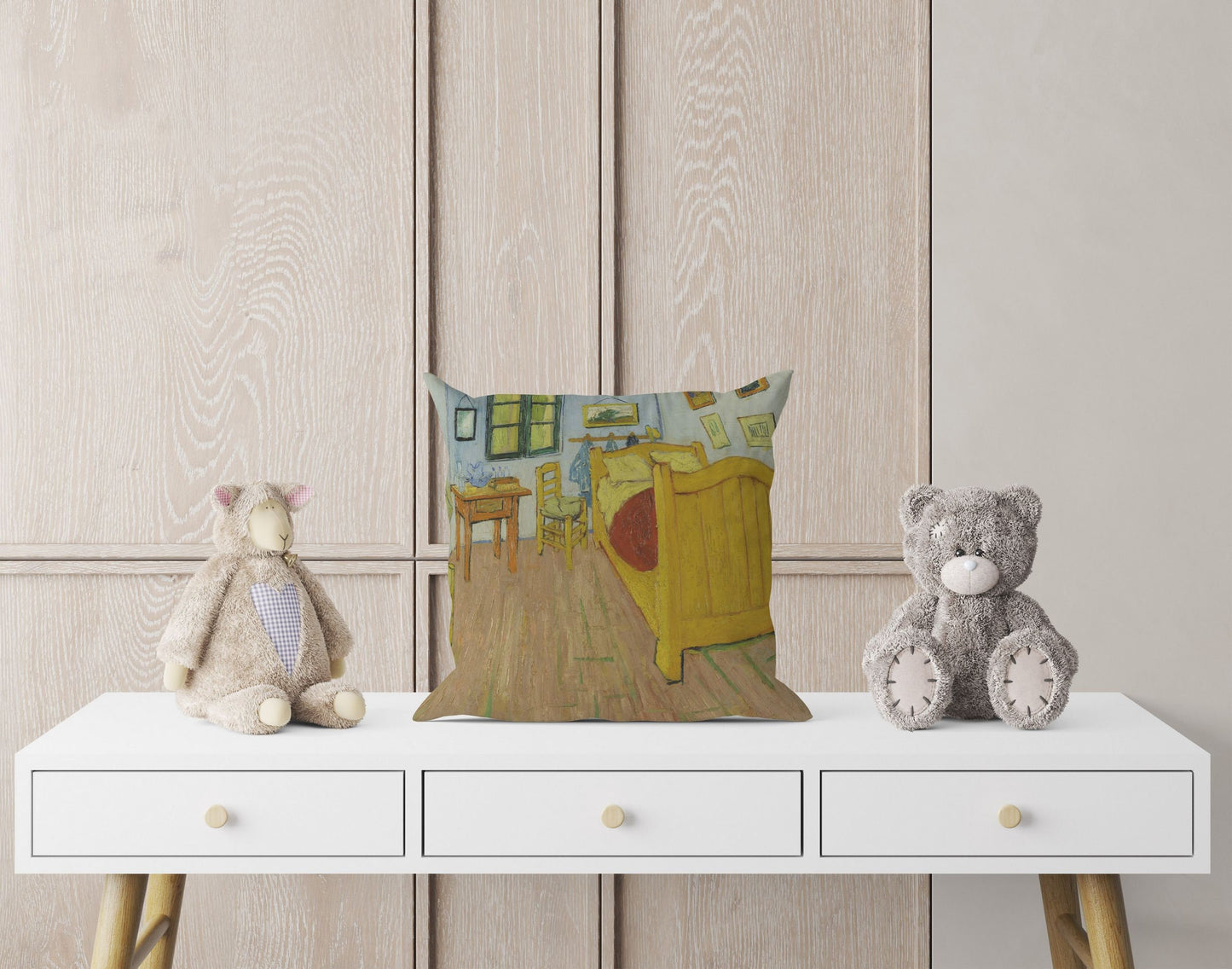 Vincent Van Gogh The Bedroom, Tapestry Pillows, Abstract Throw Pillow Cover, Art Pillow, Bright Yellow Pillow,Farmhouse Decor