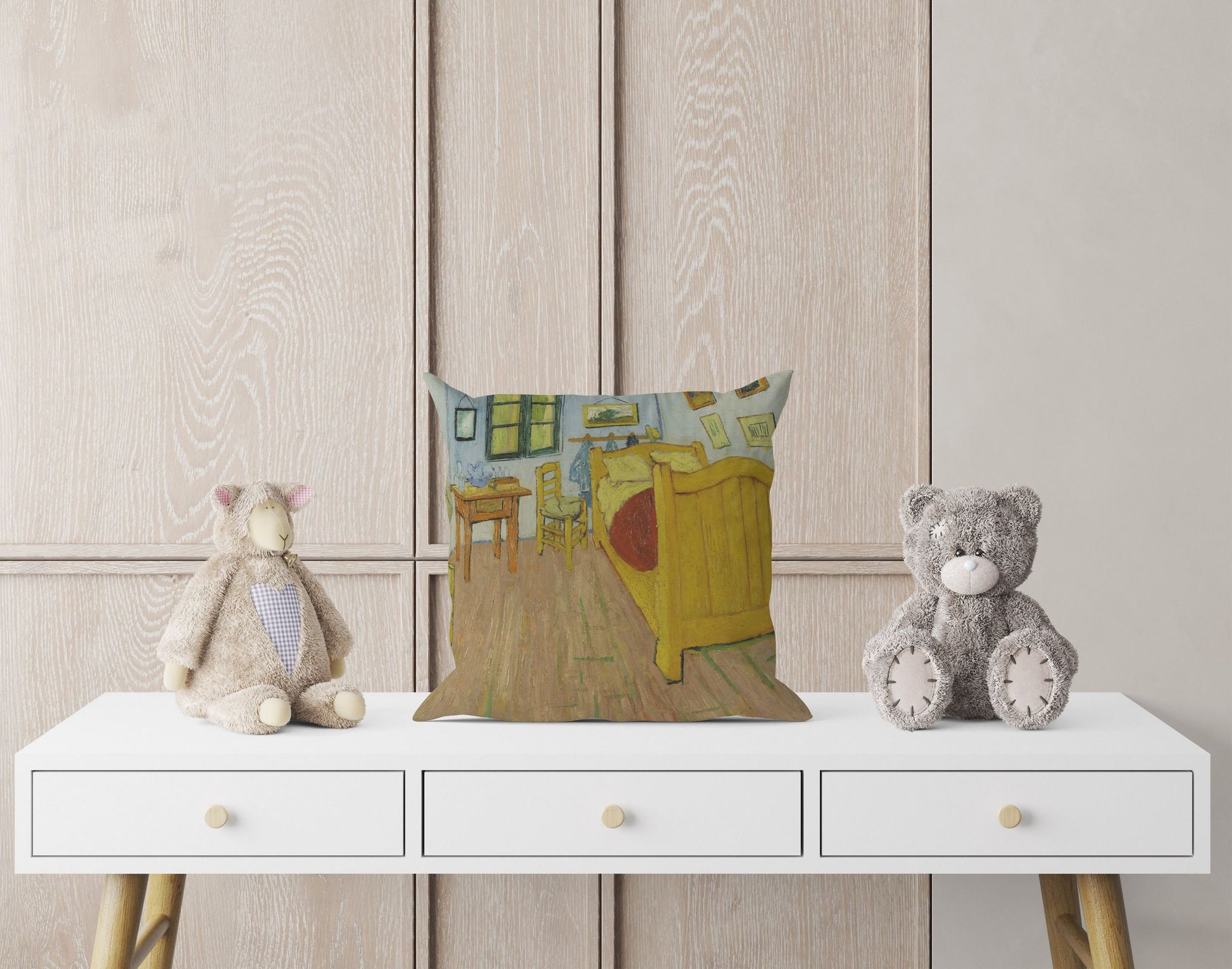 Vincent Van Gogh The Bedroom, Tapestry Pillows, Abstract Throw Pillow Cover, Art Pillow, Bright Yellow Pillow,Farmhouse Decor