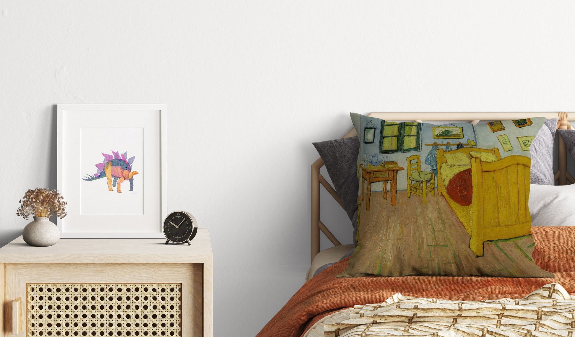 Vincent Van Gogh The Bedroom, Tapestry Pillows, Abstract Throw Pillow Cover, Art Pillow, Bright Yellow Pillow,Farmhouse Decor