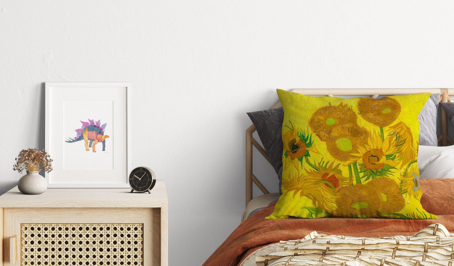 Vincent Van Gogh Sunflowers, Throw Pillow, Abstract Throw Pillow, Soft Pillow Cases, Bright Yellow Pillow Home Decor Pillow, Farmhouse Decor