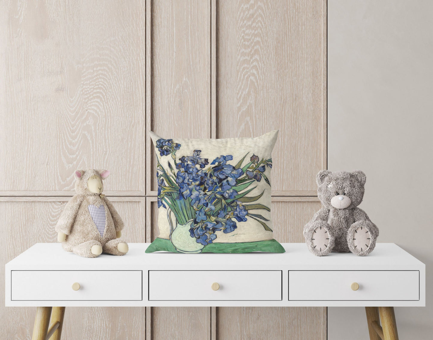 Vincent Van Gogh Irises, Toss Pillow, Abstract Throw Pillow Cover, Artist Pillow, 22X22 Pillow Cover, Farmhouse Pillow, Abstract Decor