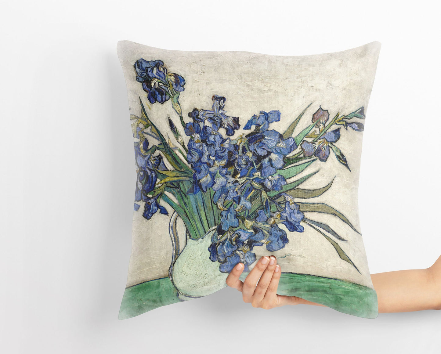 Vincent Van Gogh Irises, Toss Pillow, Abstract Throw Pillow Cover, Artist Pillow, 22X22 Pillow Cover, Farmhouse Pillow, Abstract Decor