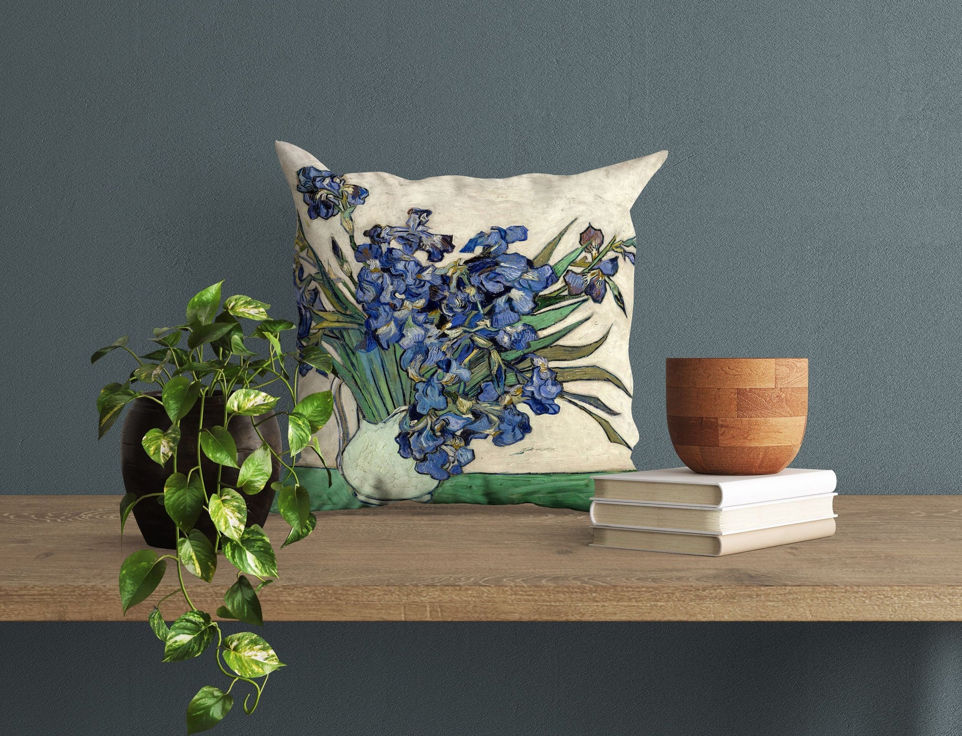Vincent Van Gogh Irises, Toss Pillow, Abstract Throw Pillow Cover, Artist Pillow, 22X22 Pillow Cover, Farmhouse Pillow, Abstract Decor