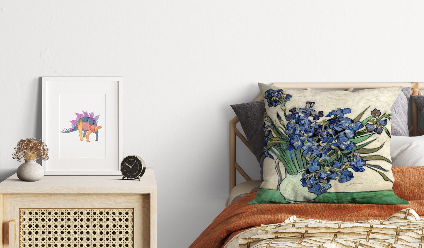 Vincent Van Gogh Irises, Toss Pillow, Abstract Throw Pillow Cover, Artist Pillow, 22X22 Pillow Cover, Farmhouse Pillow, Abstract Decor