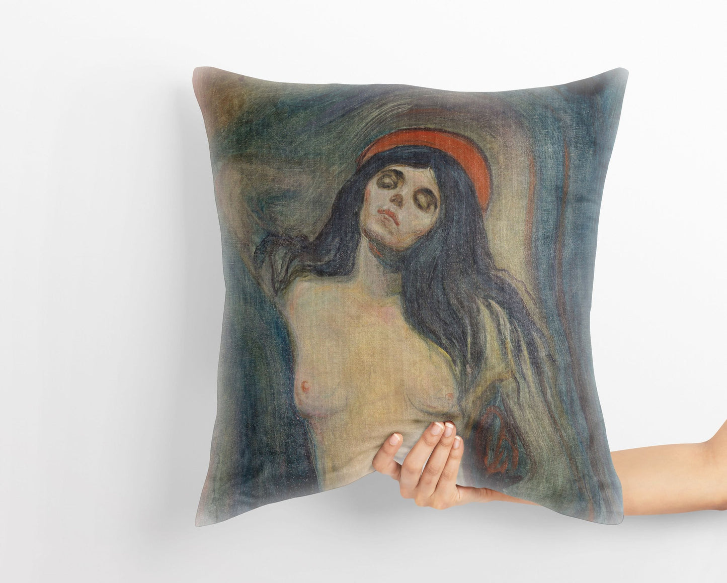 Edvard Munch Famous Art Madonna, Pillow Case, Abstract Pillow, Soft Pillow Cases, Large Pillow Cases, Playroom Decor, Sofa Pillows