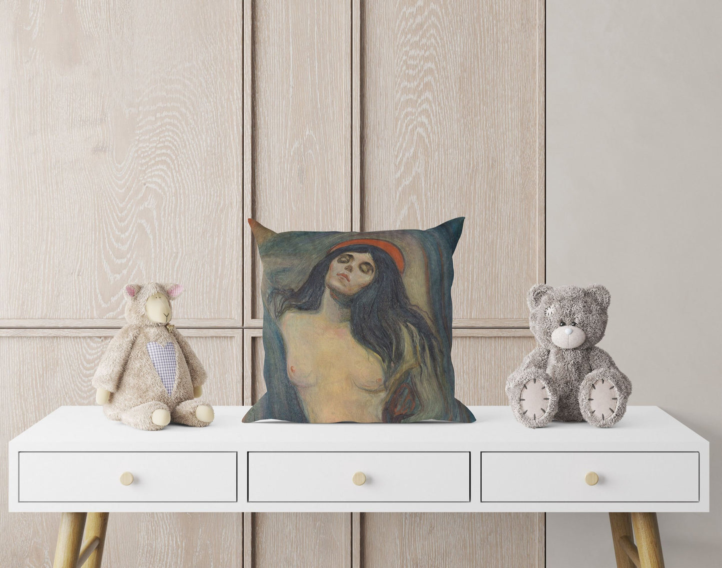Edvard Munch Famous Art Madonna, Pillow Case, Abstract Pillow, Soft Pillow Cases, Large Pillow Cases, Playroom Decor, Sofa Pillows