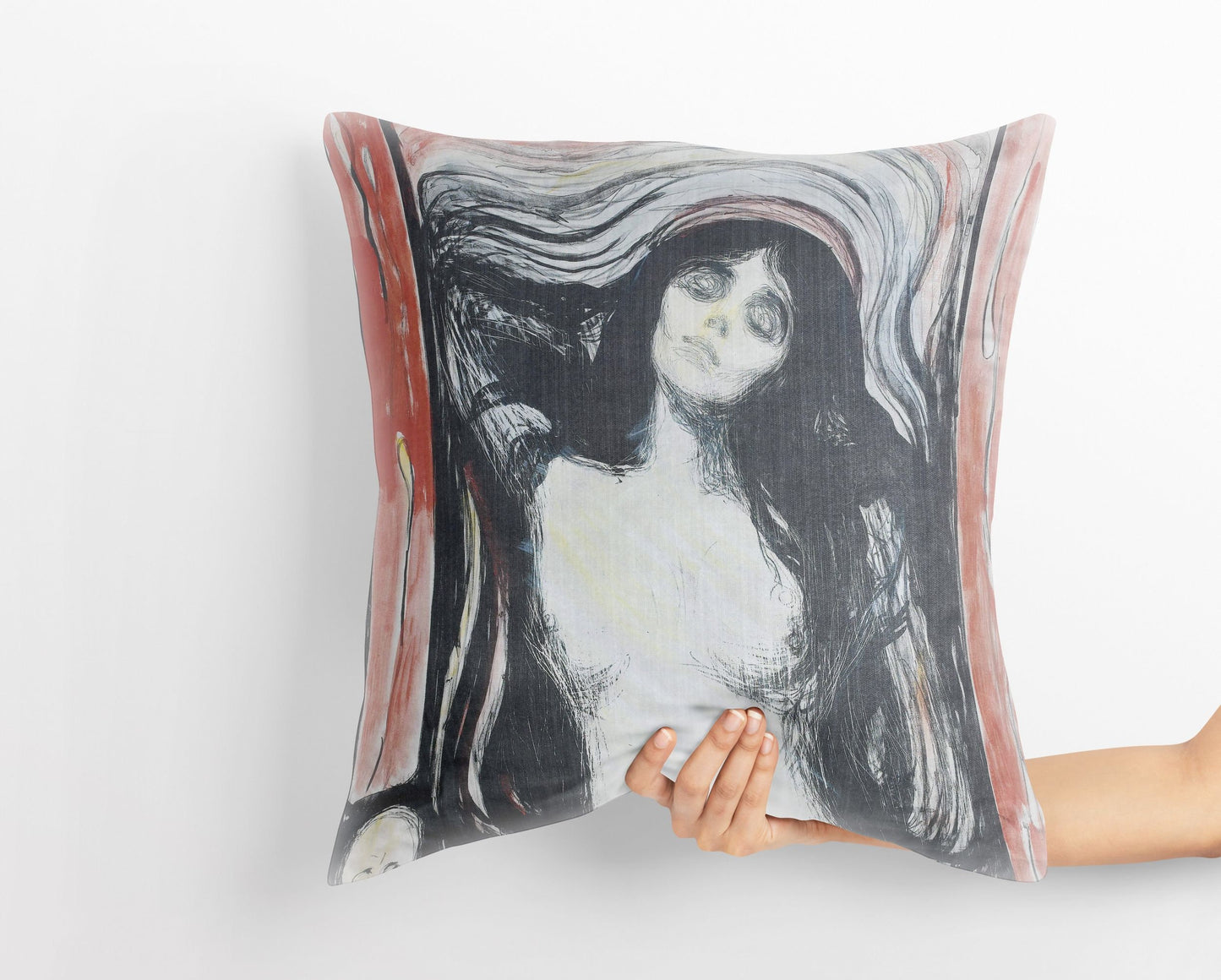 Edvard Munch Famous Art Madonna, Throw Pillow, Abstract Throw Pillow Cover, 22X22 Pillow Cover, Housewarming Gift, Sofa Pillows