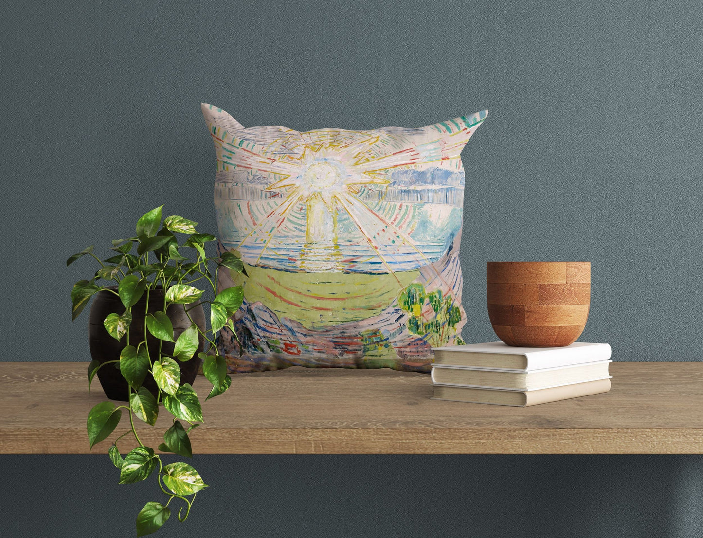 Edvard Munch Famous Art The Sun, Pillow Case, Abstract Throw Pillow, Art Pillow, White Pillow Cases, Expressionist Pillow Large Pillow Cases