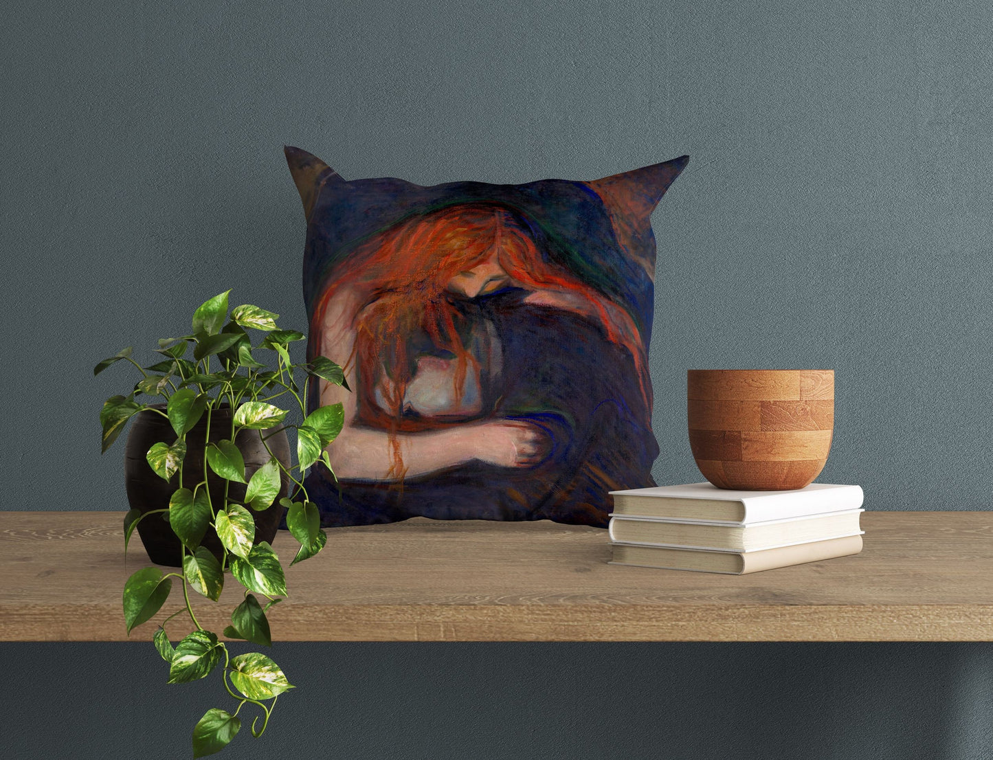 Edvard Munch Famous Art Vampire, Decorative Pillow, Abstract Throw Pillow, Artist Pillow, Modern Pillow, Playroom Decor, Sofa Pillows