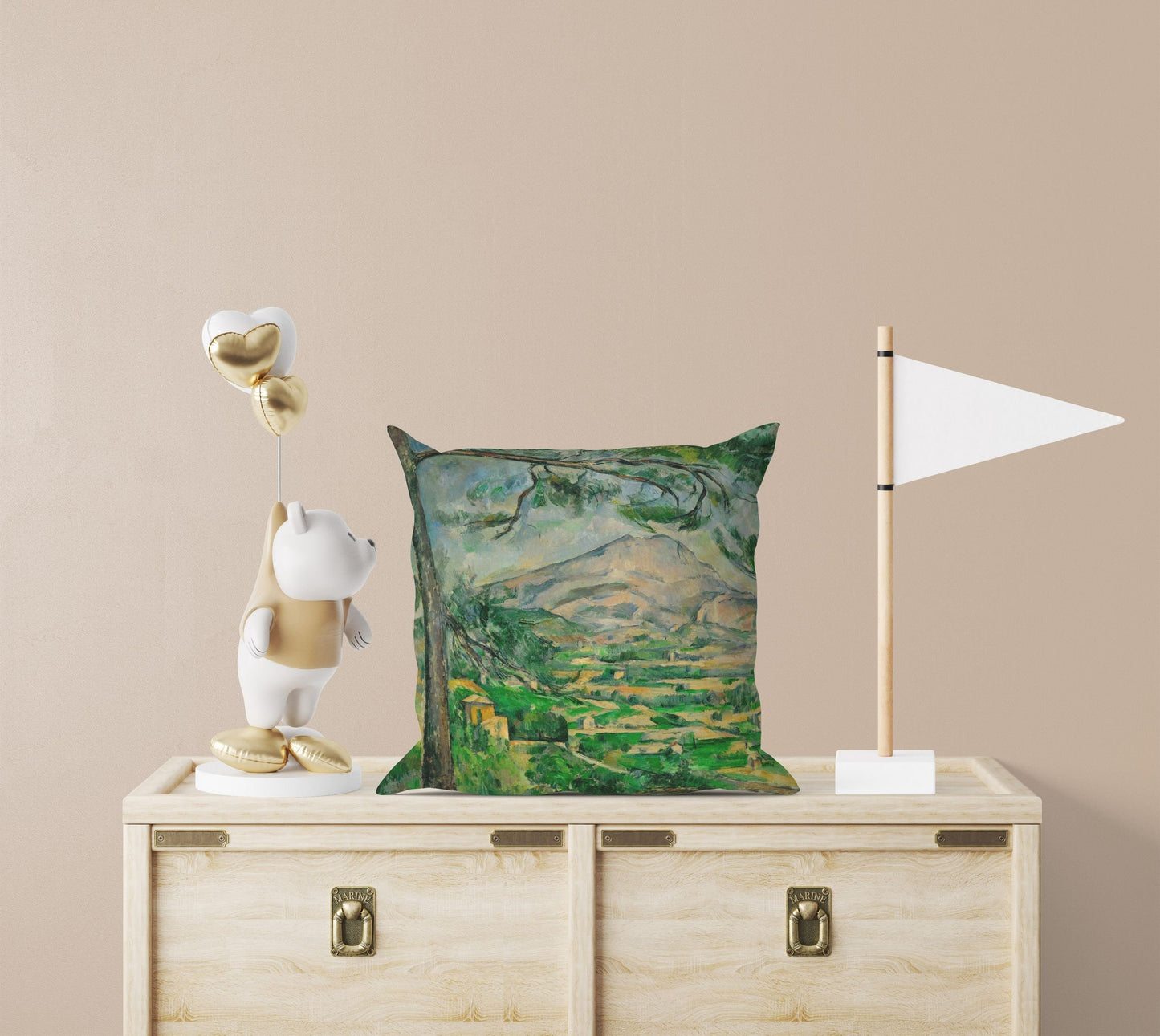 Paul Cezanne Famous Art, Toss Pillow, Abstract Throw Pillow Cover, Green Pillow Cases, Post-Impressionist Art, Large Pillow Cases
