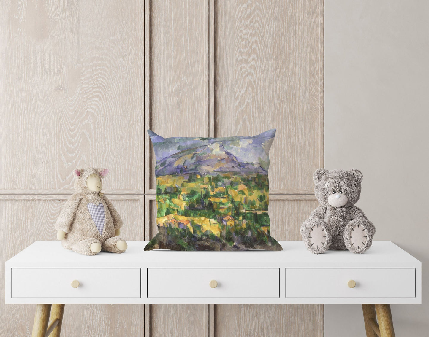 Paul Cezanne Famous Art, Toss Pillow, Abstract Throw Pillow Cover, Art Pillow, Green Pillow Cases, Modern Pillow, Large Pillow Cases