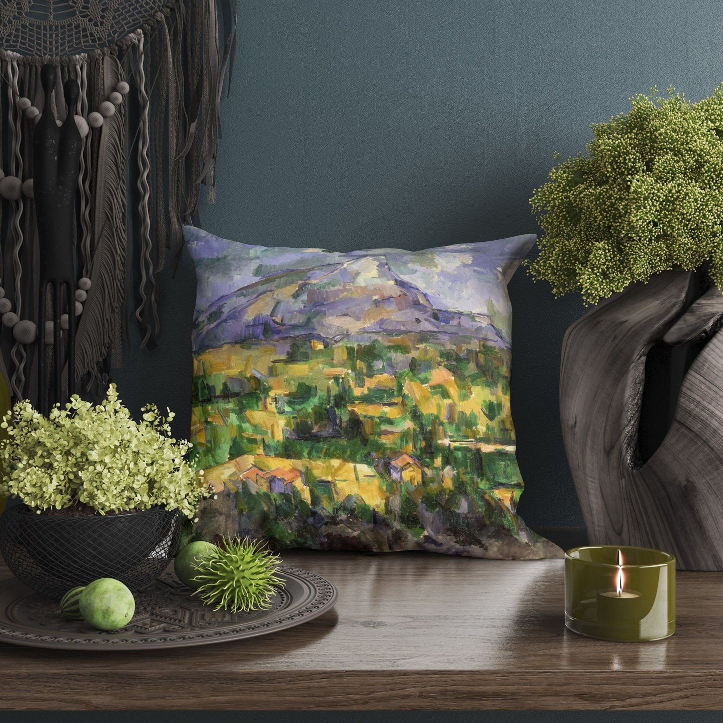 Paul Cezanne Famous Art, Toss Pillow, Abstract Throw Pillow Cover, Art Pillow, Green Pillow Cases, Modern Pillow, Large Pillow Cases