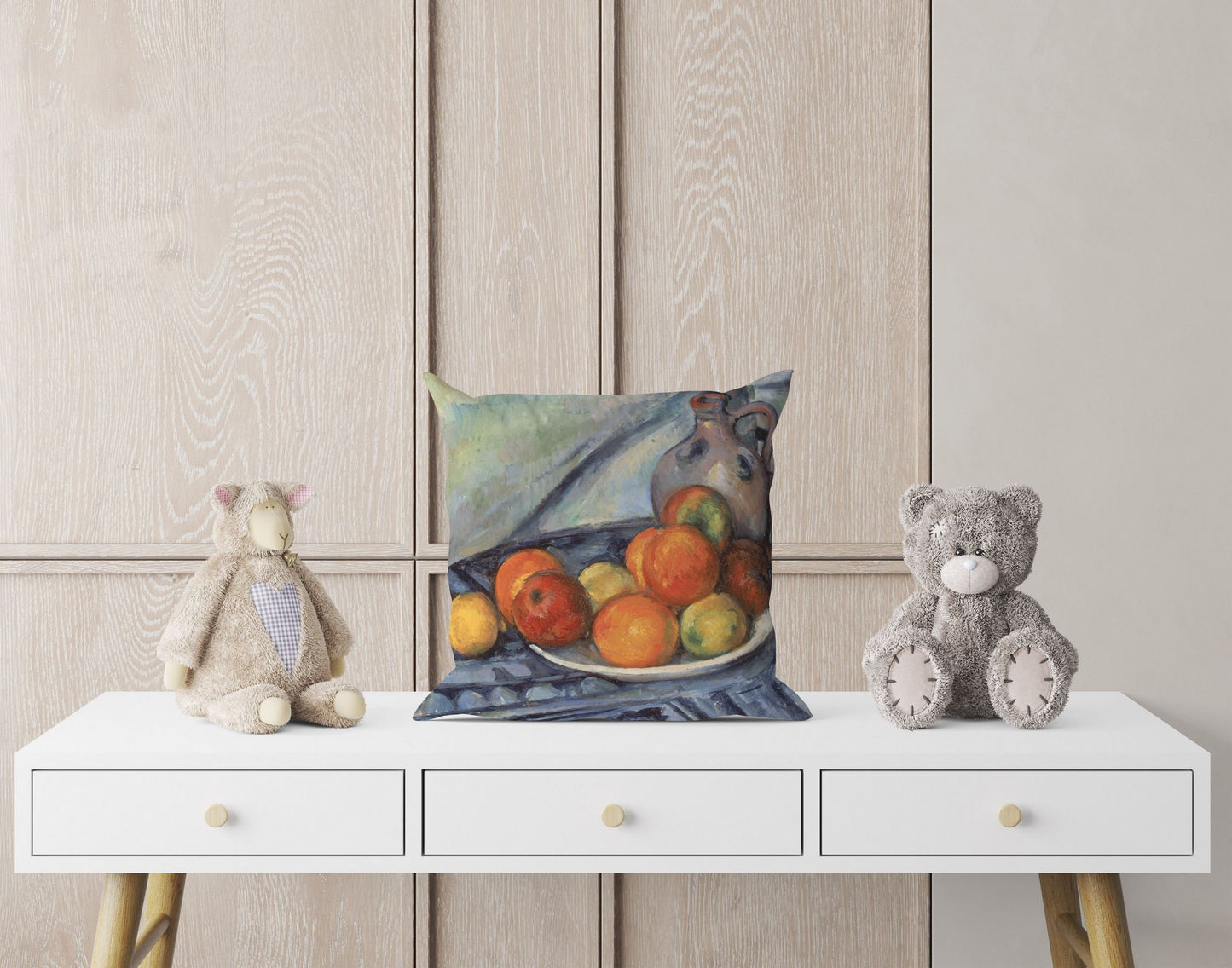 Paul Cezanne Famous Art Fruit, Pillow Case, Abstract Pillow, Artist Pillow, Post-Impressionist Art, Square Pillow, Housewarming Gift