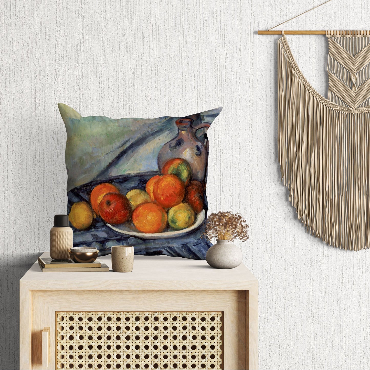Paul Cezanne Famous Art Fruit, Pillow Case, Abstract Pillow, Artist Pillow, Post-Impressionist Art, Square Pillow, Housewarming Gift