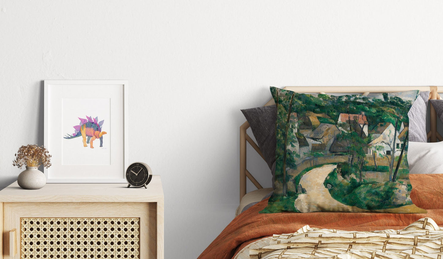 Paul Cezanne Famous Art, Pillow Case, Abstract Throw Pillow Cover, Art Pillow, Green Pillow Cases, Post-Impressionist Art