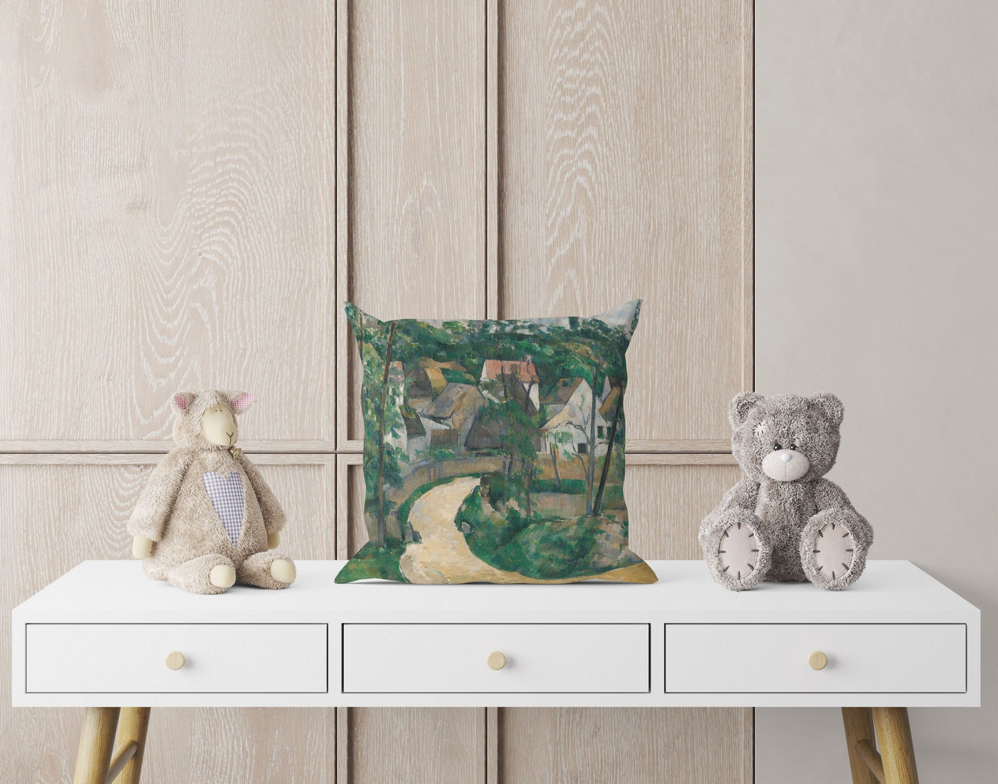 Paul Cezanne Famous Art, Pillow Case, Abstract Throw Pillow Cover, Art Pillow, Green Pillow Cases, Post-Impressionist Art