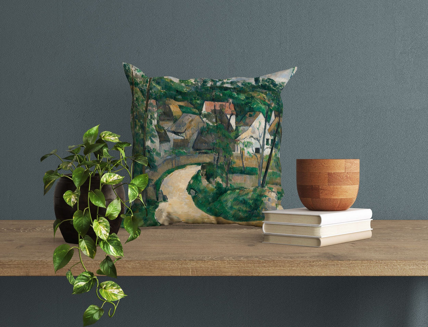 Paul Cezanne Famous Art, Pillow Case, Abstract Throw Pillow Cover, Art Pillow, Green Pillow Cases, Post-Impressionist Art