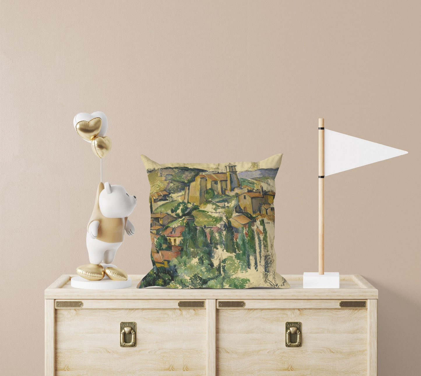Paul Cezanne Famous Art, Pillow Case, Abstract Pillow, Designer Pillow, Green Pillow Cases, Modern Pillow, Large Pillow Cases