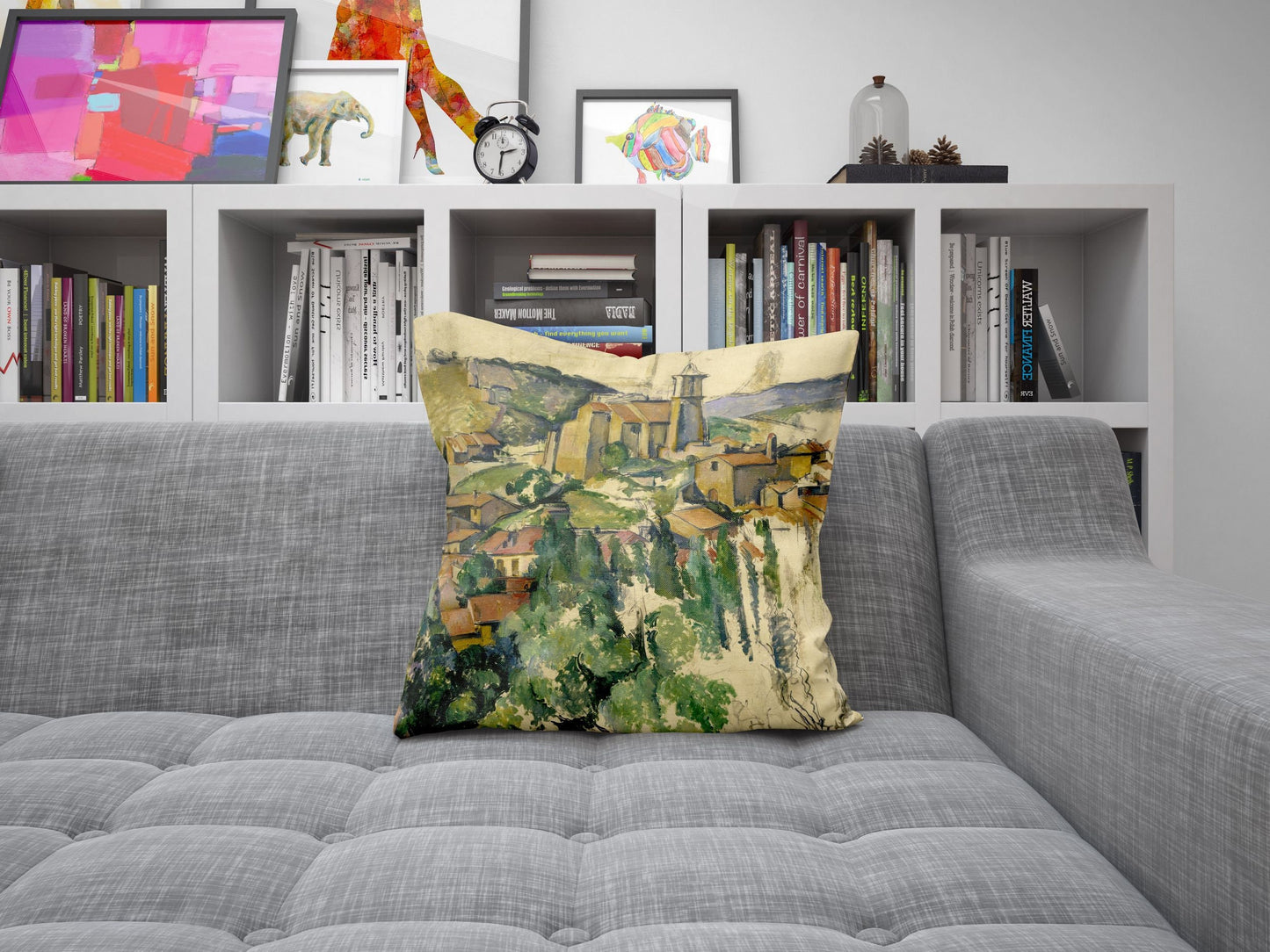Paul Cezanne Famous Art, Pillow Case, Abstract Pillow, Designer Pillow, Green Pillow Cases, Modern Pillow, Large Pillow Cases