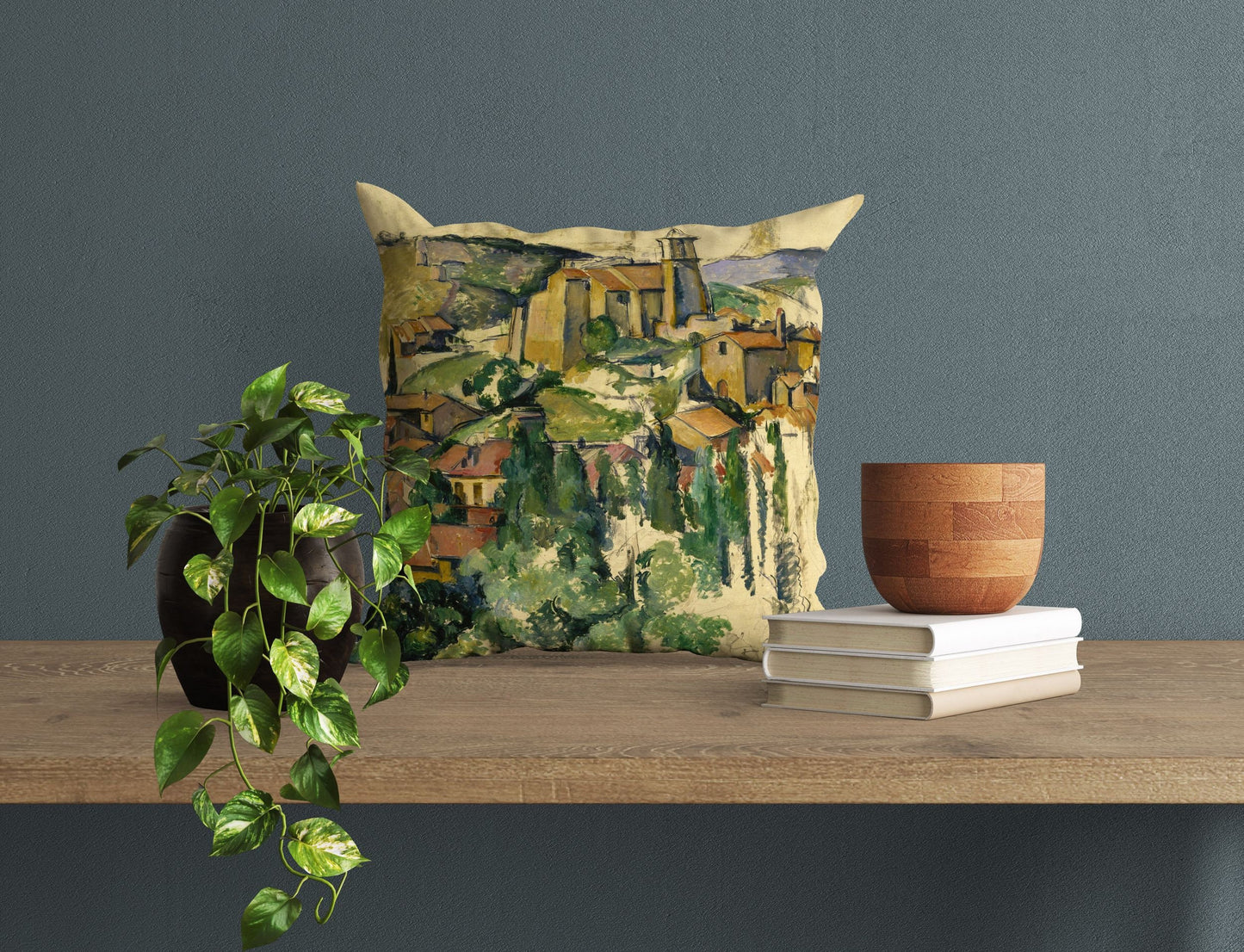 Paul Cezanne Famous Art, Pillow Case, Abstract Pillow, Designer Pillow, Green Pillow Cases, Modern Pillow, Large Pillow Cases