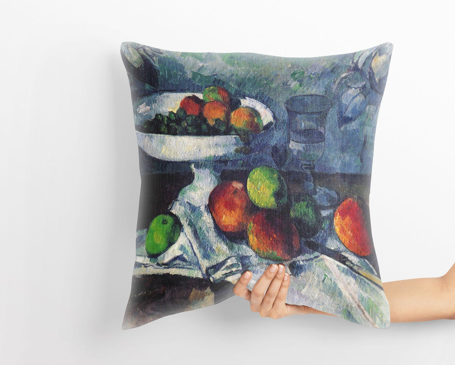Paul Cezanne Famous Art, Decorative Pillow, Abstract Pillow, Art Pillow, Red And Blue, Modern Pillow, 22X22 Pillow Cover, Home Decor Pillow