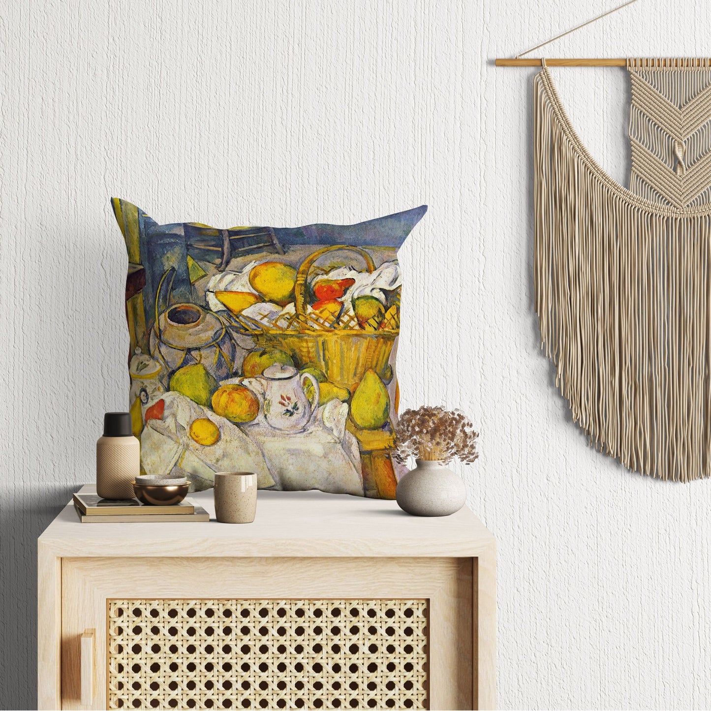 Paul Cezanne Famous Art, Tapestry Pillows, Abstract Pillow, Art Pillow, Bright Yellow Pillow, Contemporary Pillow, Farmhouse Decor