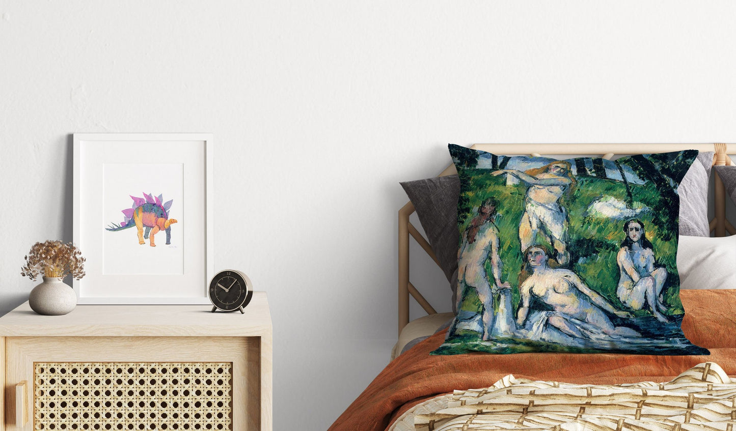 Paul Cezanne Famous Art, Decorative Pillow, Abstract Throw Pillow Cover, Green And Blue, Contemporary Pillow, Large Pillow Cases