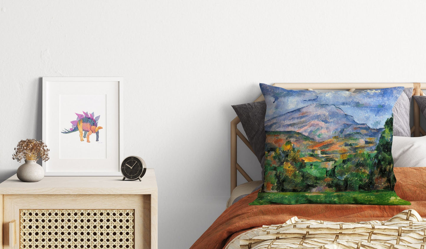 Paul Cezanne Famous Art, Decorative Pillow, Abstract Pillow, Artist Pillow, Green And Blue, 22X22 Pillow Cover, Farmhouse Sofa Pillows