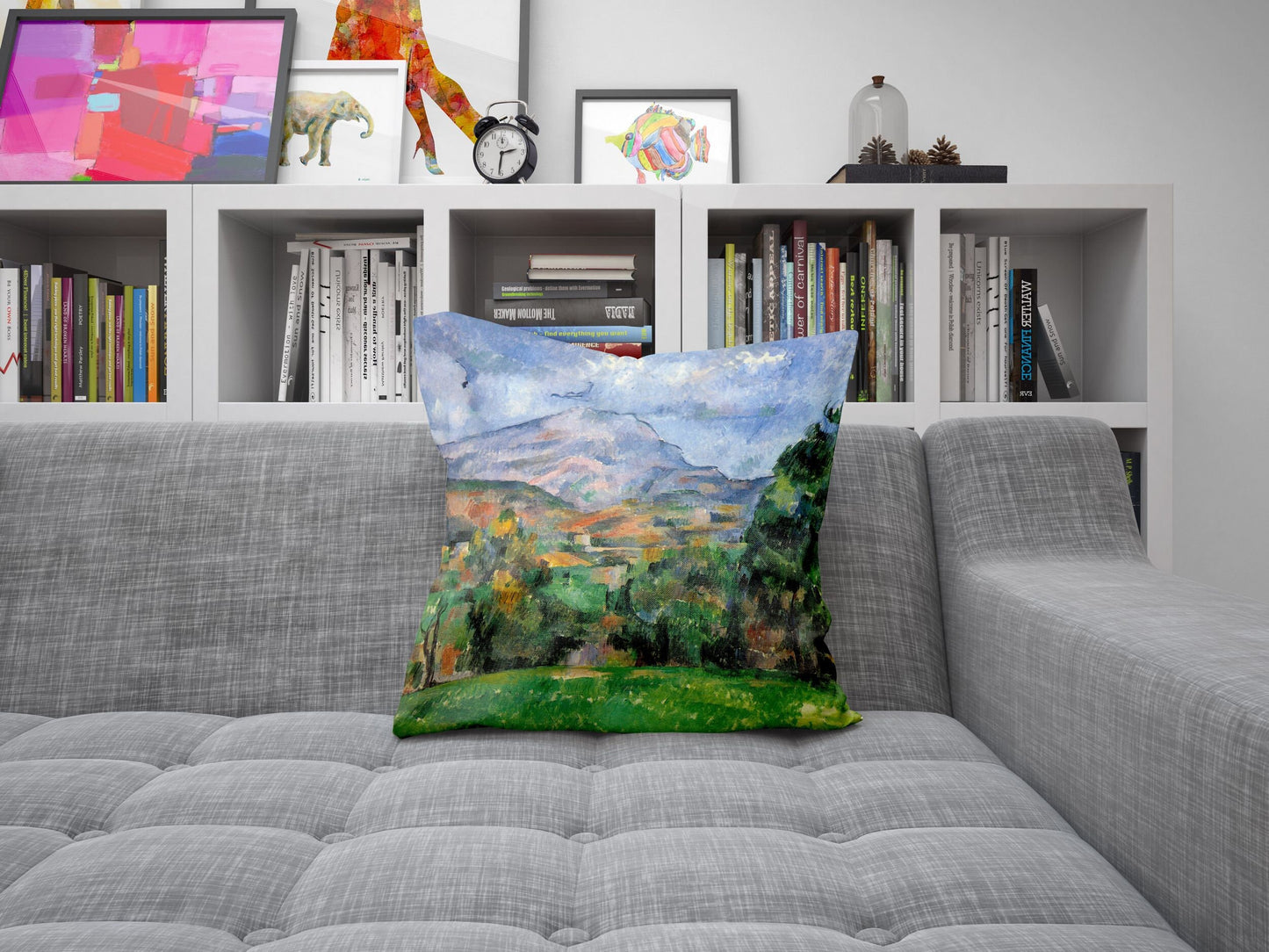 Paul Cezanne Famous Art, Decorative Pillow, Abstract Pillow, Artist Pillow, Green And Blue, 22X22 Pillow Cover, Farmhouse Sofa Pillows