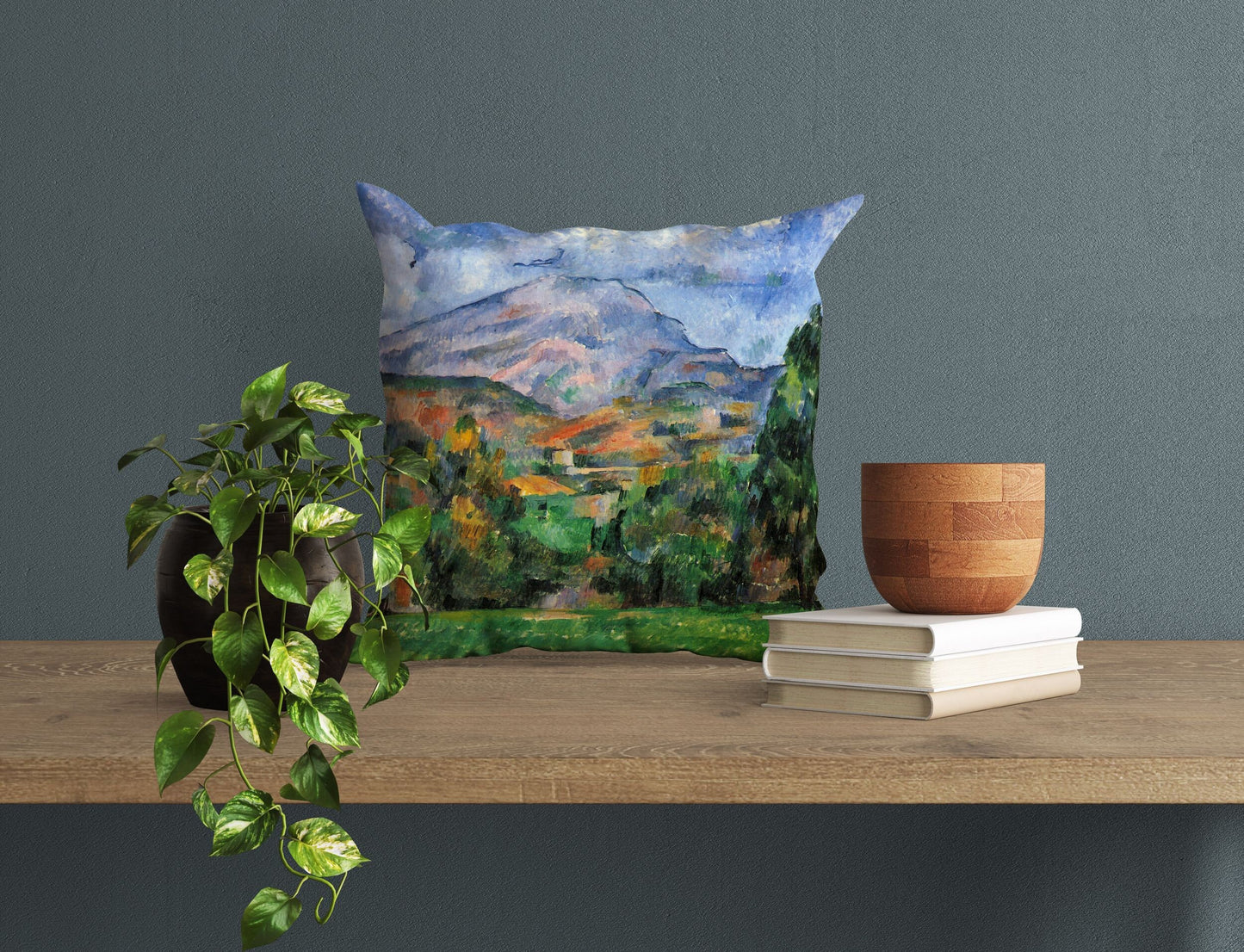 Paul Cezanne Famous Art, Decorative Pillow, Abstract Pillow, Artist Pillow, Green And Blue, 22X22 Pillow Cover, Farmhouse Sofa Pillows