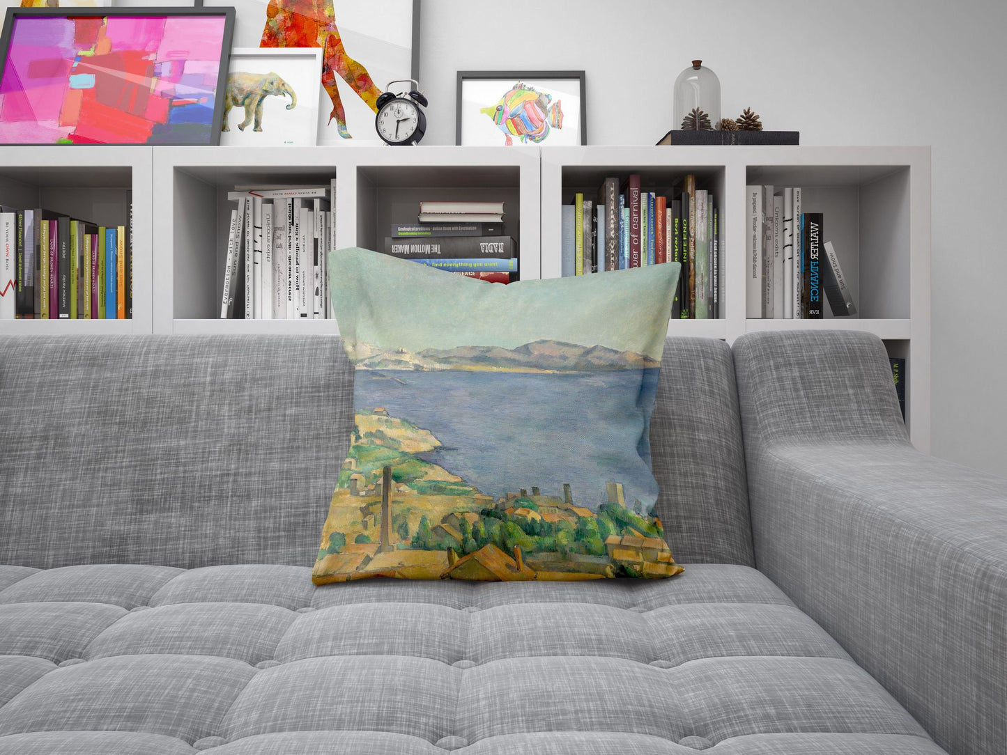 Paul Cezanne Famous Art, Throw Pillow Cover, Abstract Throw Pillow, Soft Pillow Cases, Green And Yellow, Housewarming Gift, Holiday Gift