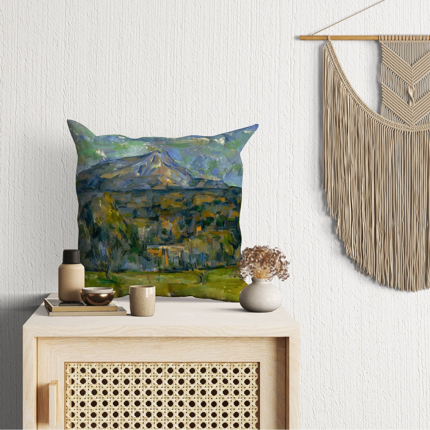 Paul Cezanne Famous Painting, Toss Pillow, Abstract Throw Pillow, Soft Pillow Cases, Farmhouse Pillow, Indoor Pillow Cases