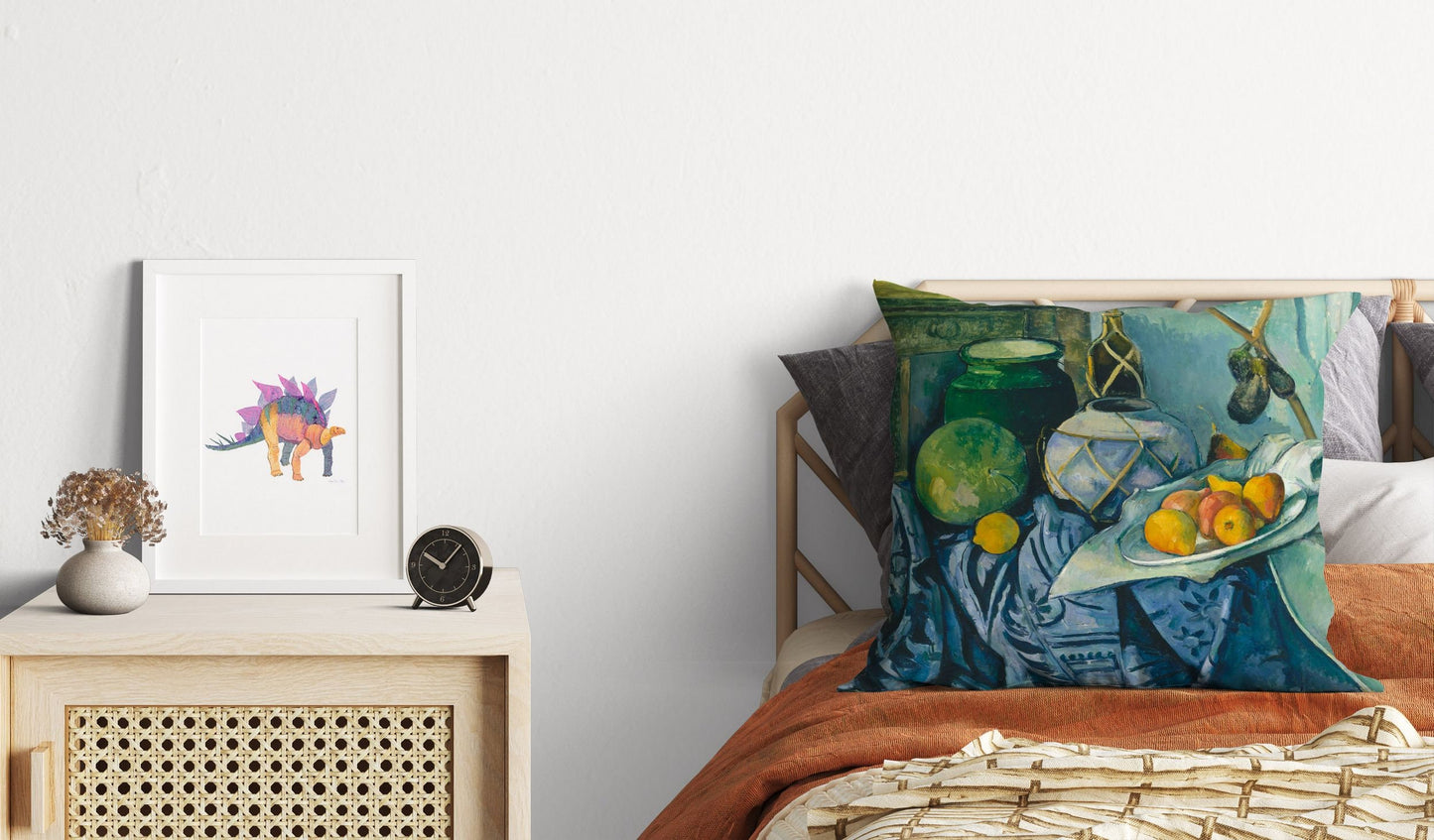 Paul Cezanne Famous Painting, Toss Pillow, Abstract Throw Pillow Cover, Blue And Green, Post-Impressionist Art, 22X22 Pillow Cover