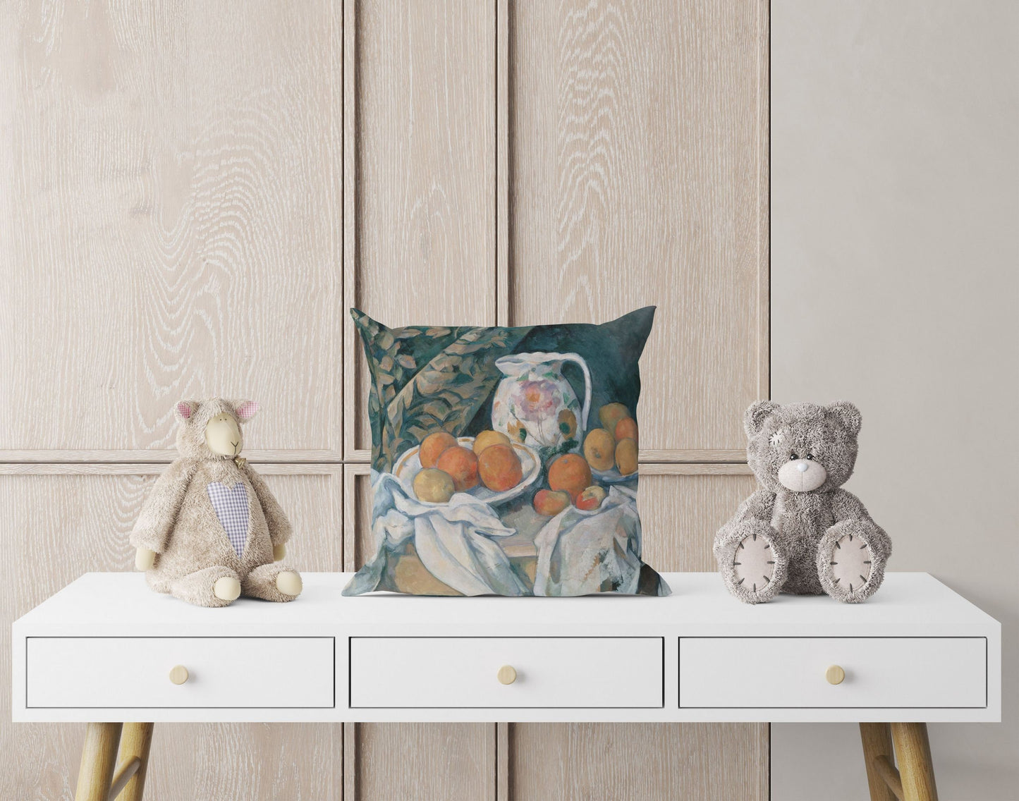 Paul Cezanne Famous Painting, Toss Pillow, Abstract Pillow, Artist Pillow, Orange Pillow, Post-Impressionist Art, 22X22 Pillow Cover
