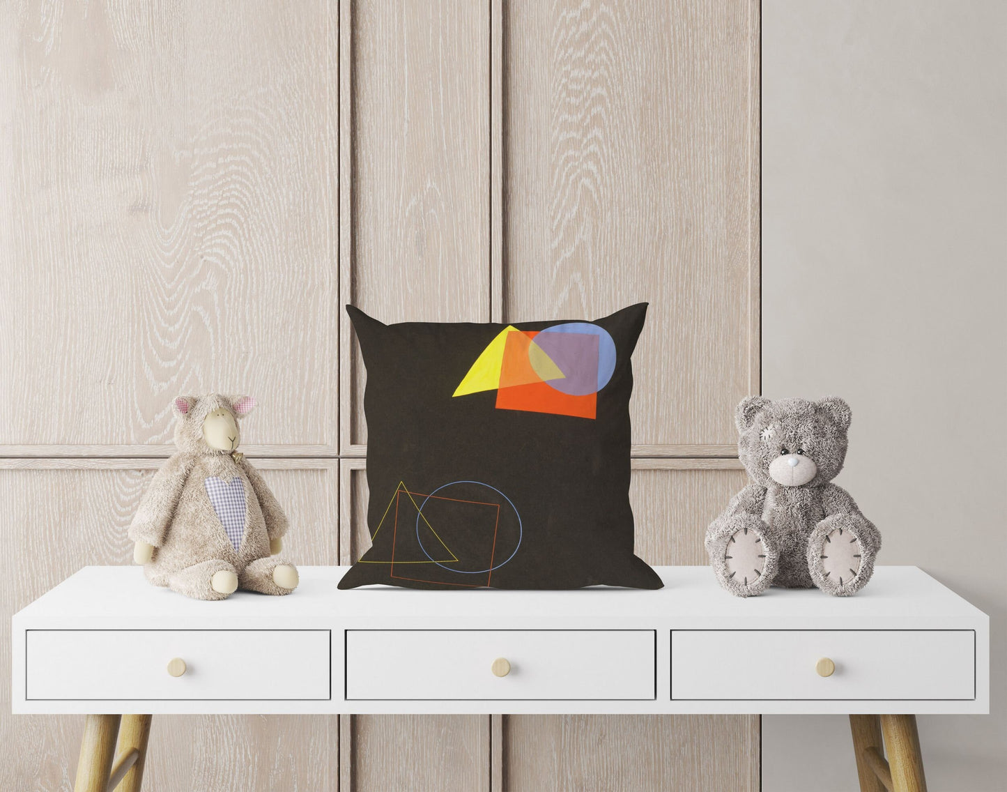 Wassily Kandinsky Abstract Painting Decorative Pillow, Abstract Pillow Case, Designer Pillow, Black, Contemporary Pillow, Square Pillow