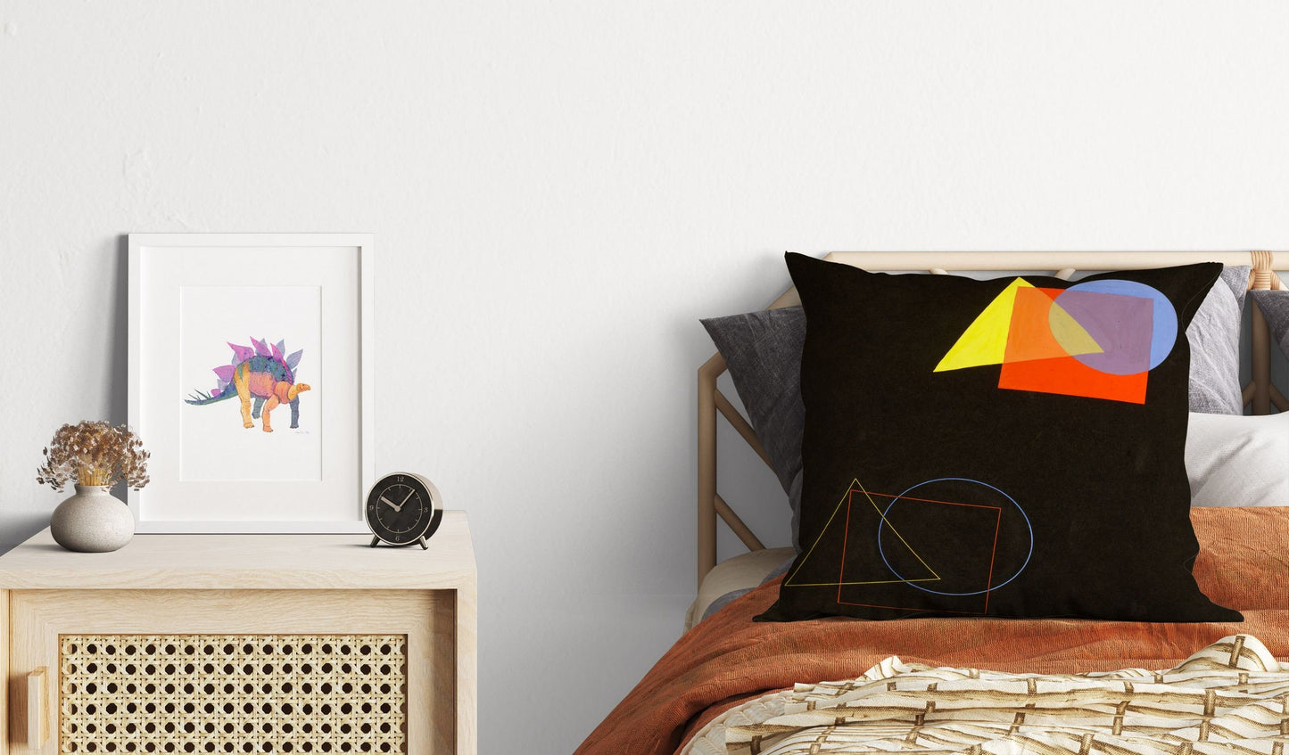 Wassily Kandinsky Abstract Painting Decorative Pillow, Abstract Pillow Case, Designer Pillow, Black, Contemporary Pillow, Square Pillow