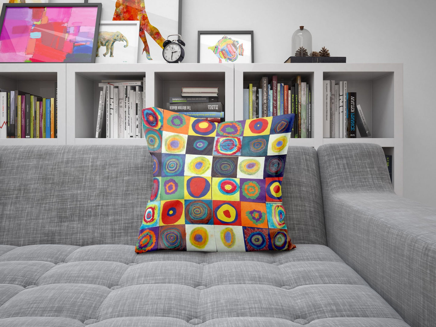 Wassily Kandinsky Abstract Painting, Throw Pillow Cover, Abstract Pillow, Designer Pillow, 22X22 Pillow, Housewarming Gift, Holiday Gift