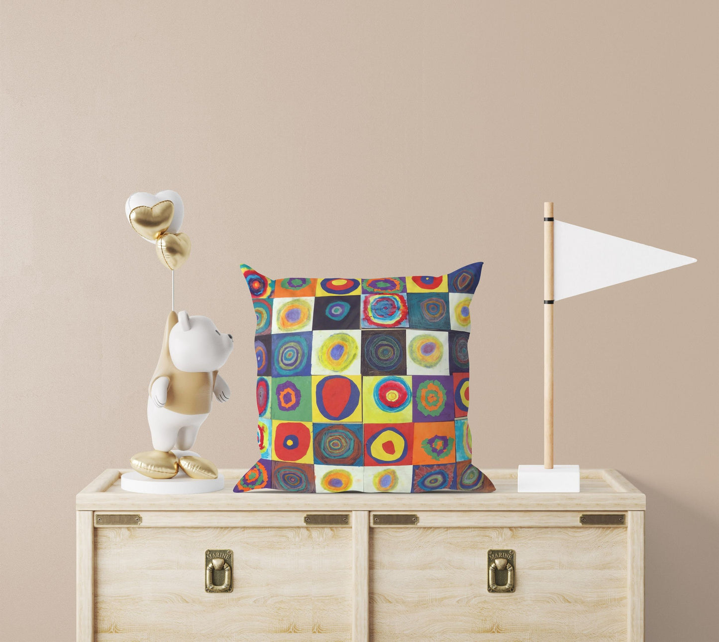 Wassily Kandinsky Abstract Painting, Throw Pillow Cover, Abstract Pillow, Designer Pillow, 22X22 Pillow, Housewarming Gift, Holiday Gift