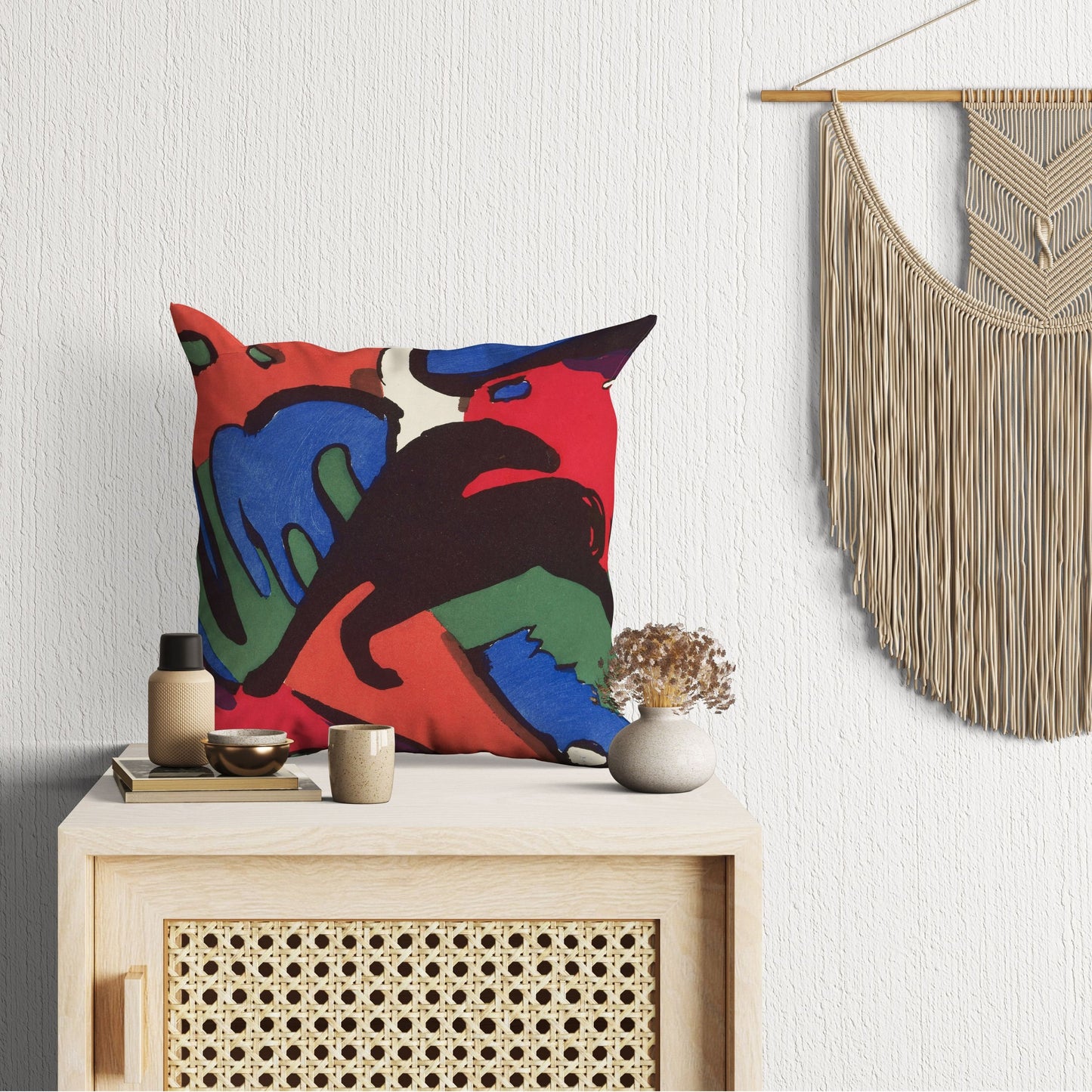 Wassily Kandinsky Abstract Painting, Tapestry Pillows, Geometric Pillow, Artist Pillow, Colorful Pillow Case, Contemporary Pillow