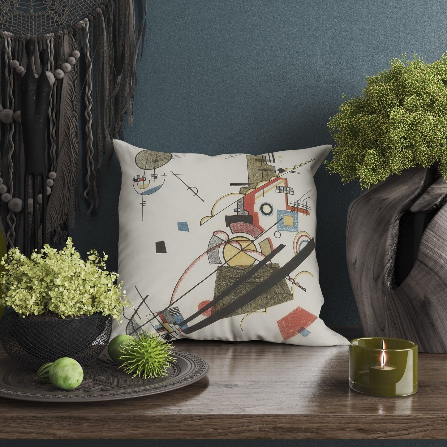 Wassily Kandinsky Abstract Painting, Tapestry Pillows, Abstract Art Pillow, Artist Pillow, Colorful Pillow Case, Contemporary Pillow