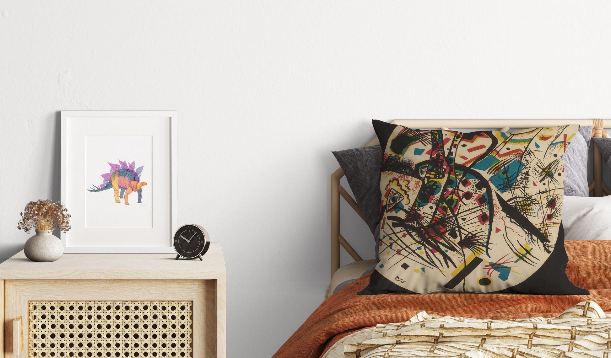 Wassily Kandinsky Abstract Painting, Pillow Case, Geometric Pillow, Designer Pillow, Colorful Pillow Case, Modern Pillow, Large Pillow Cases