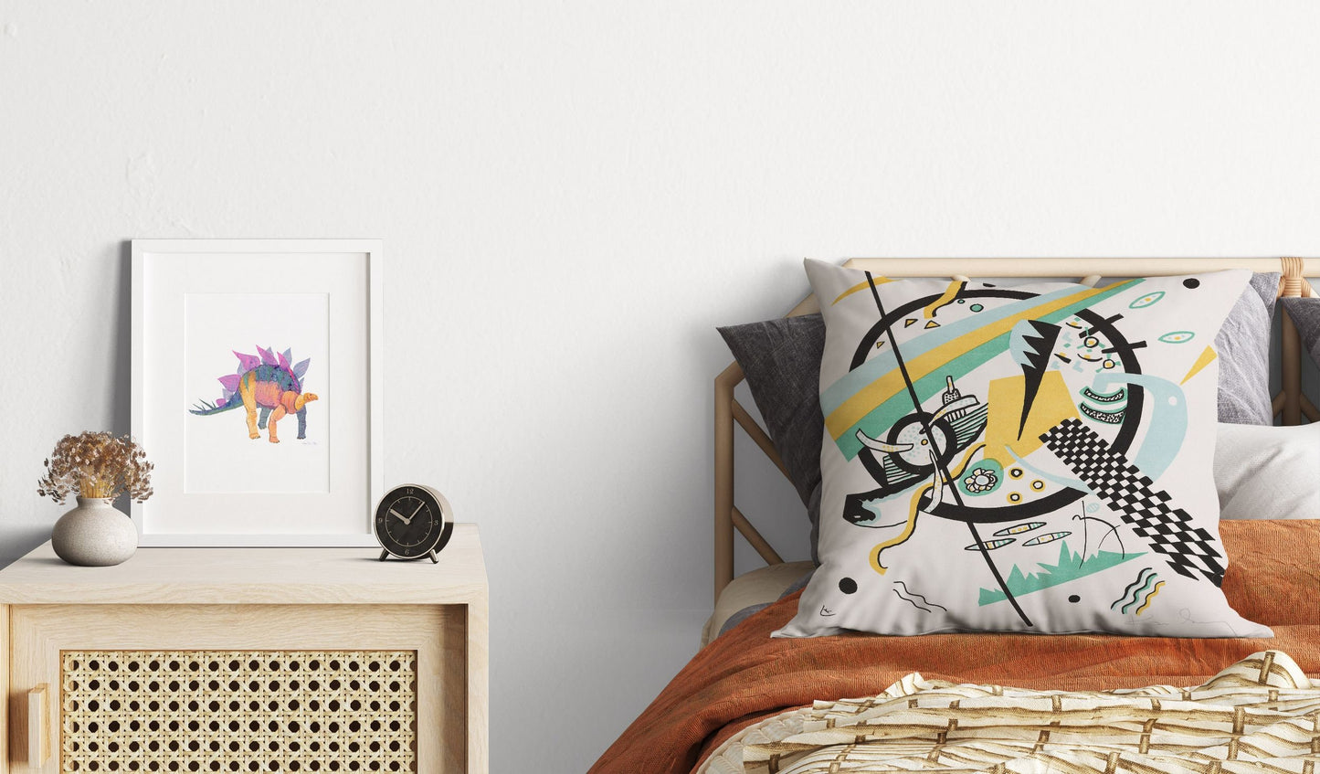 Wassily Kandinsky Abstract Painting, Throw Pillow Cover, Abstract Throw Pillow Cover, Soft Pillow Cases, Contemporary Pillow, Large Pillow