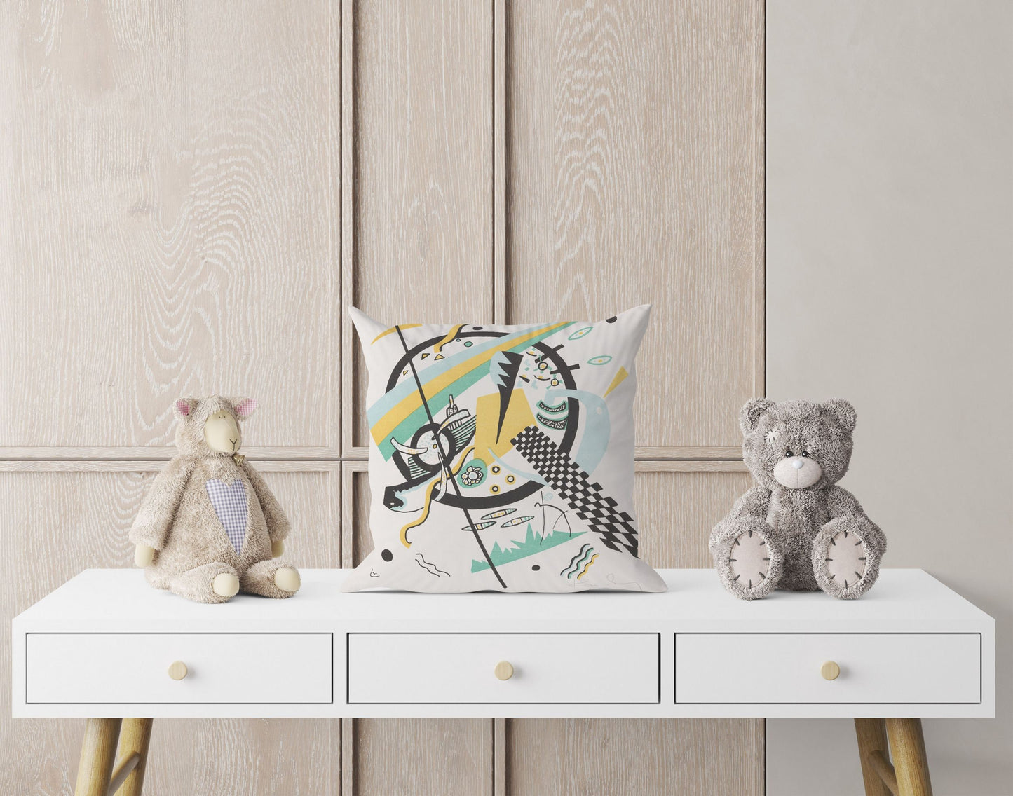 Wassily Kandinsky Abstract Painting, Throw Pillow Cover, Abstract Throw Pillow Cover, Soft Pillow Cases, Contemporary Pillow, Large Pillow